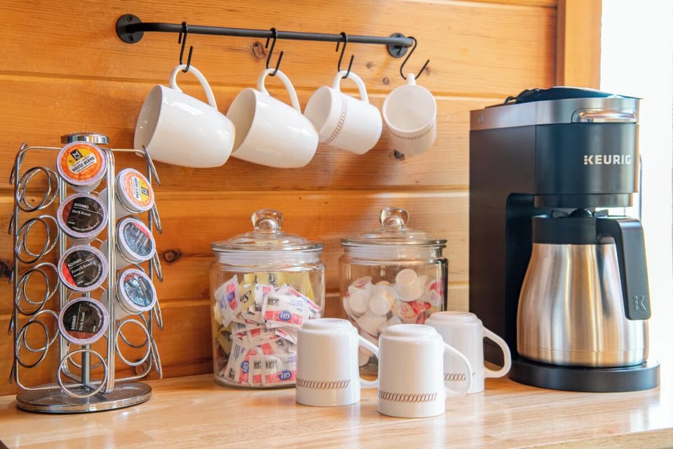 Smoky Summit Stays' fully-equipped kitchen