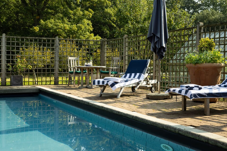 The lovely pool area