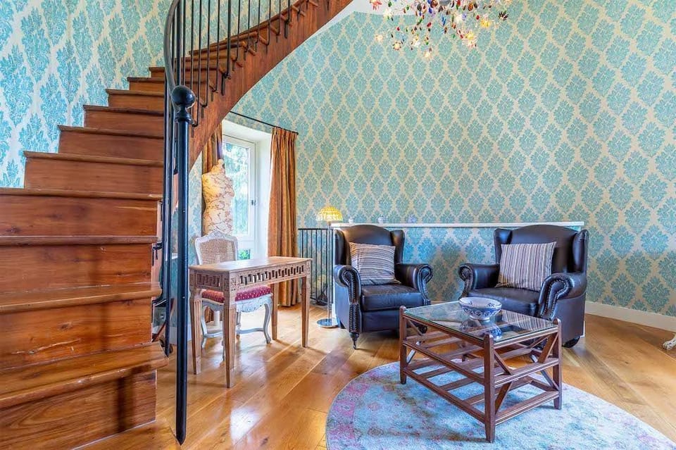 Sink into the cozy sofa after a day exploring the area.