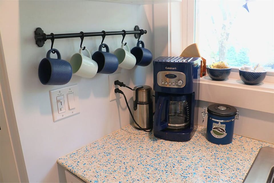 Wake up with a delicious cup of locally roasted coffee.