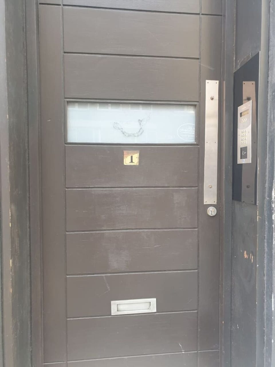 Entrance Door: Welcome to your stylish getaway, featuring secure access and modern charm!