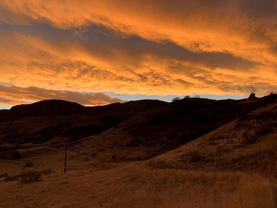 A beautiful fall sunset on the foothills