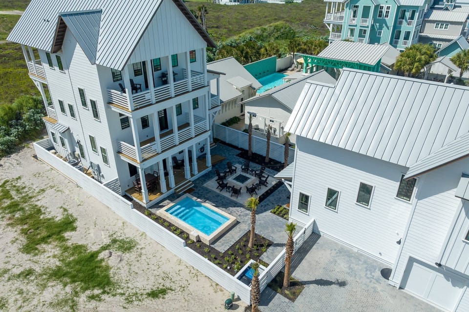 Two complete homes connected by a private courtyard with your own pool and fire pit to gather around at night