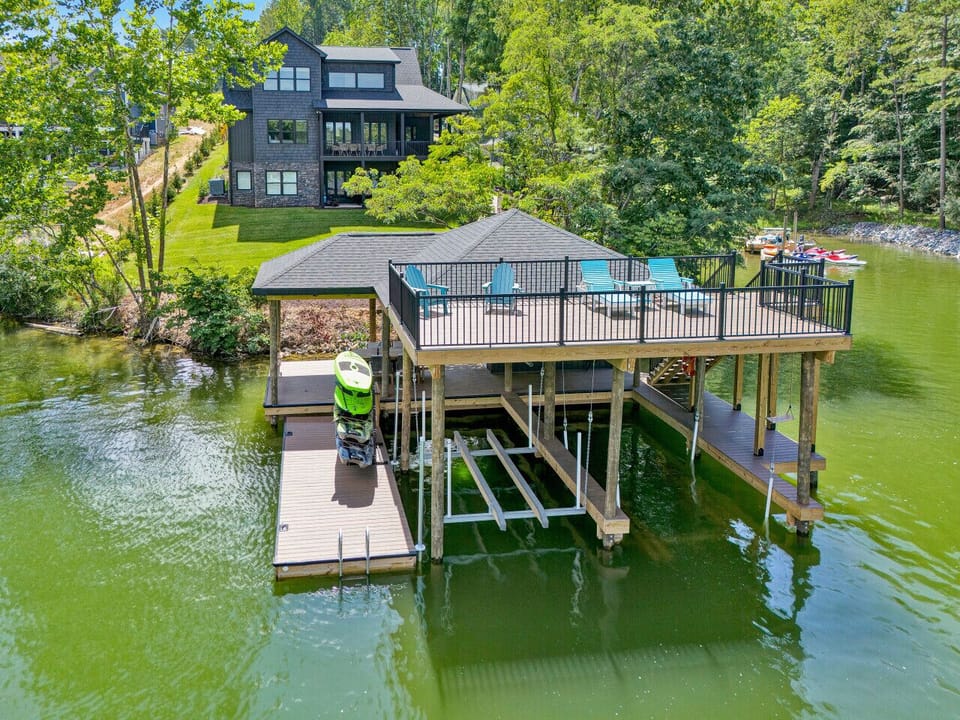 Large Private Dock with 2 Boat Lifts For Use-Water is about 15' Deep Off The Dock!