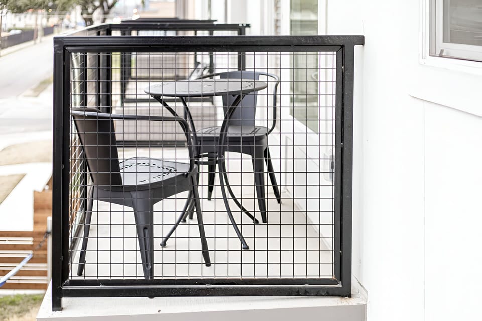 Small balcony, perfect for enjoying a morning coffee or evening breeze.