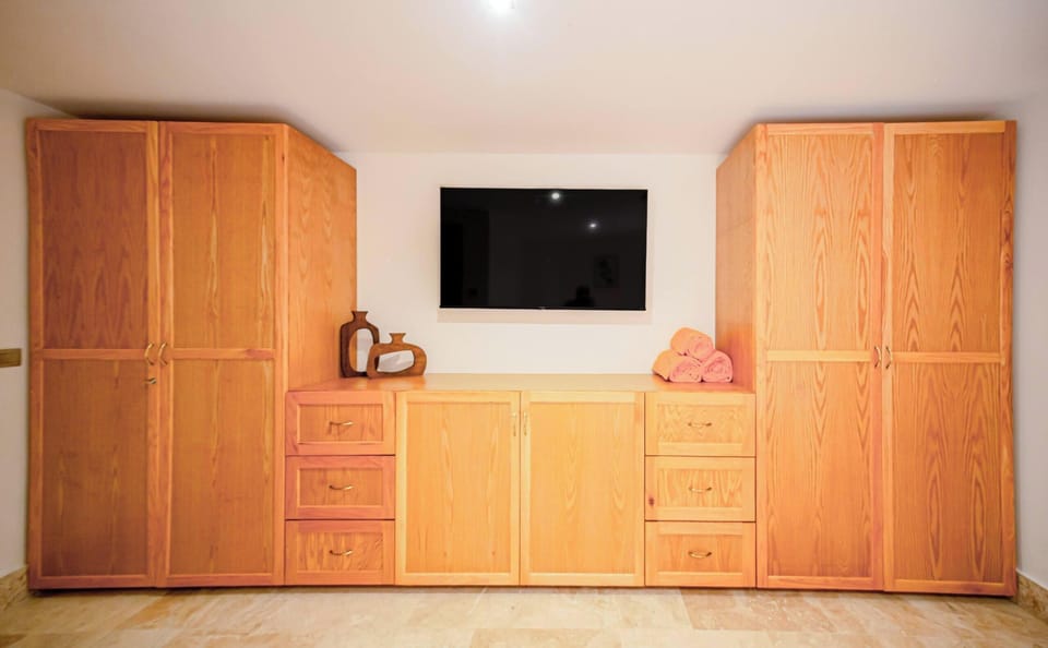 Enjoy your favorite movie on our large TV.