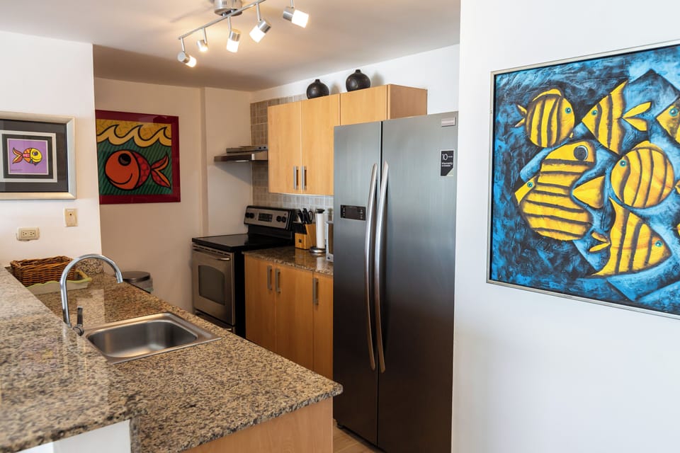 Fully Equipped Kitchen – Cook like you do at home, or not at all — the choice is yours. Includes washer & dryer.