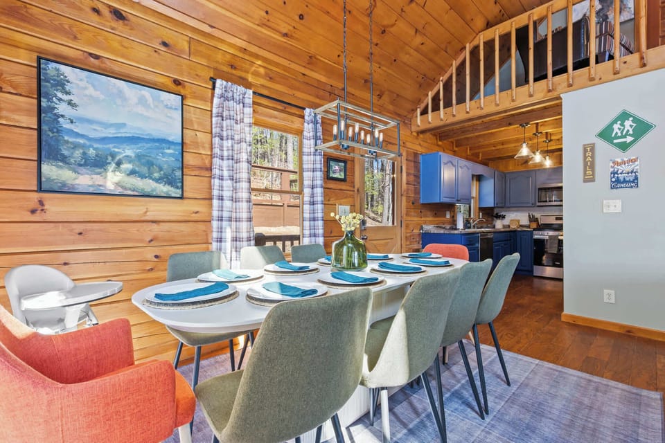 Gather around the dining table, seating 10 for family meals or special occasions. With plenty of space for everyone and a convenient baby high chair, it’s the perfect place for both adults and little ones to enjoy a meal together.