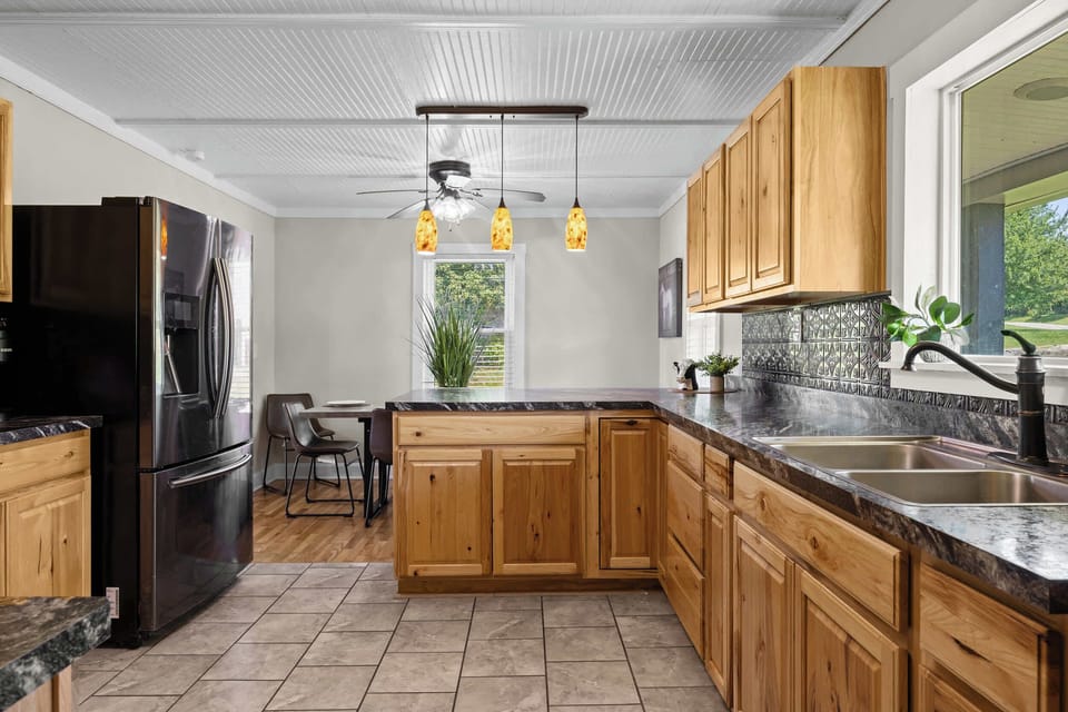 Kitchen: Ready for your morning coffee and more! Our spacious kitchen has everything you need.