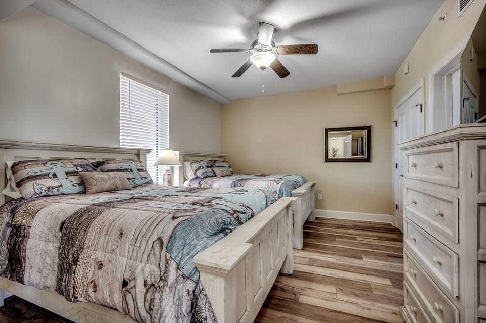 Guest bedroom with two queen beds