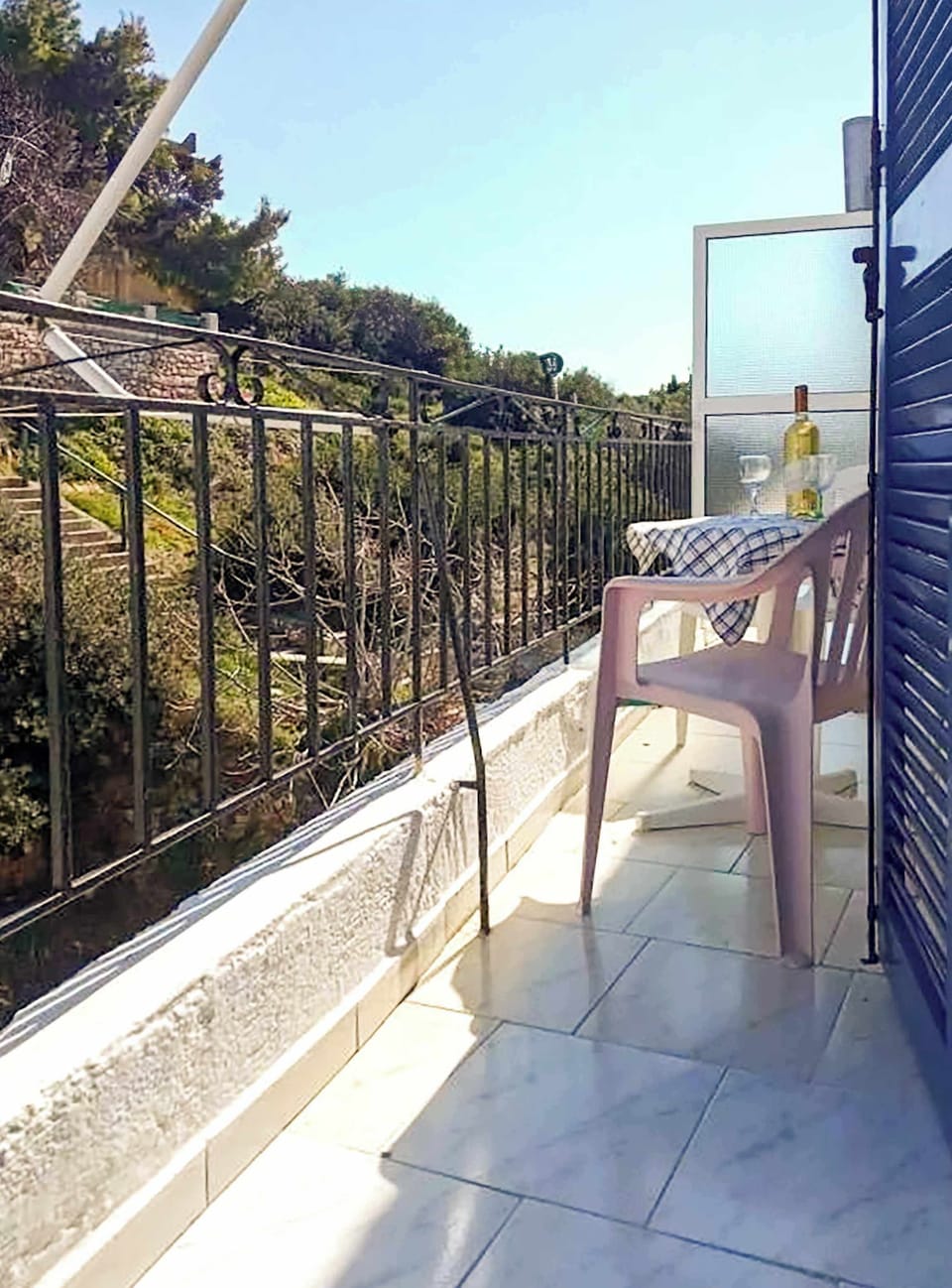 View from the balcony of the room