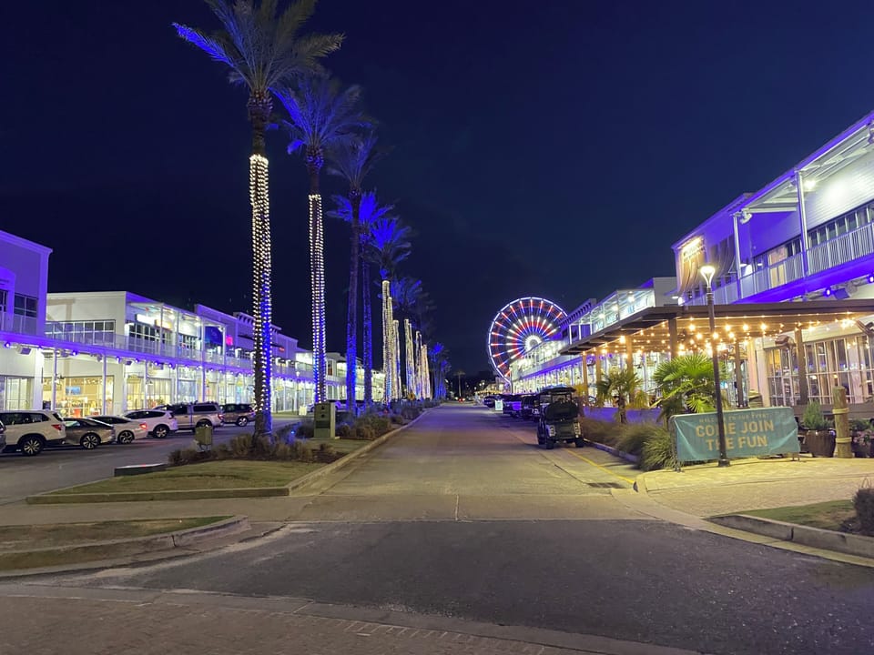 The wharf in Orange Beach Sportsplex is located about a mile from the townhouse