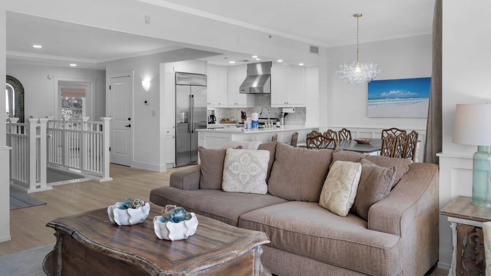 Condo, Multiple Beds, Patio, Ocean View (429 S Bridge Ln 107A) | Living area | 50-inch flat-screen TV with digital channels