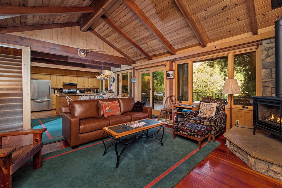 You won't miss anything in the open living , dining room, and kitchen area - not a bite or conversation.