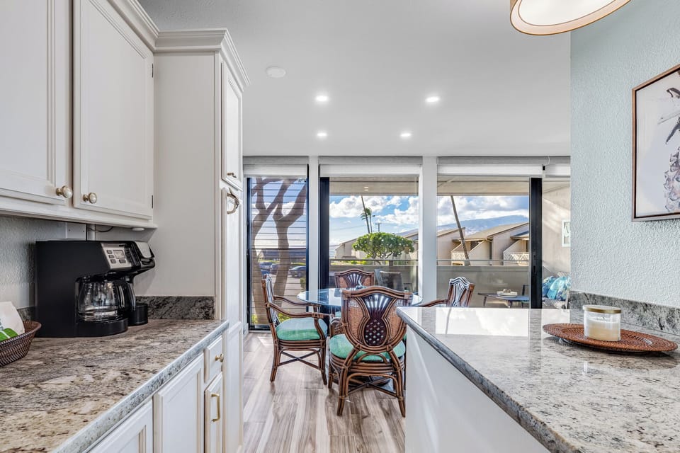 Ocean views from the open kitchen.  