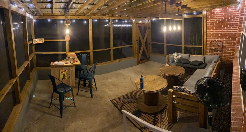 Custom Built Sun Porch with Beverage Bar
