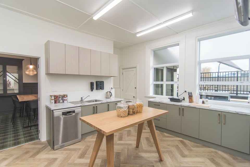 Shared fridge, microwave