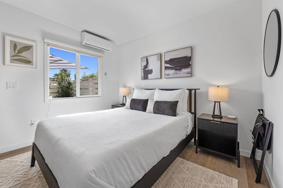 Blackout curtains  ideal for ensuring privacy while creating a serene, dark environment for a restful sleep.