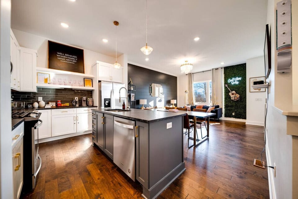 Open concept living/dining/kitchen area
