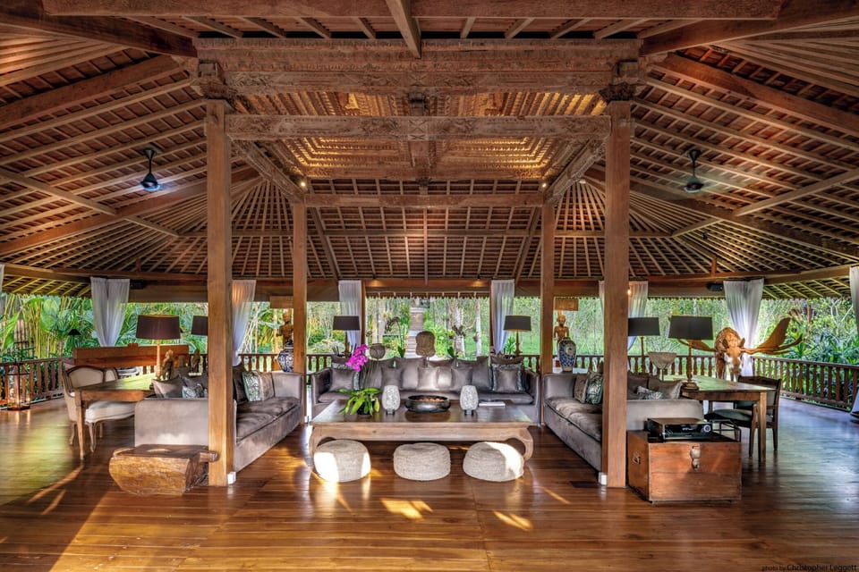 8BR Luxury Villa | 5 Pools, Yoga Pavilion, Massage Studio, Lush Garden, Chef | Living area | 43-inch Smart TV with cable channels, Netflix, streaming services