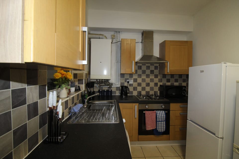 Shared fridge, microwave