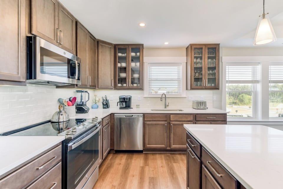 Kitchen Area with Bar Seating 