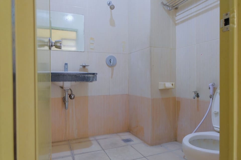 Shower, bidet, towels