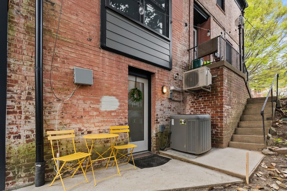 Above grade - no basement dungeon here. There are a few steps down to the unit.