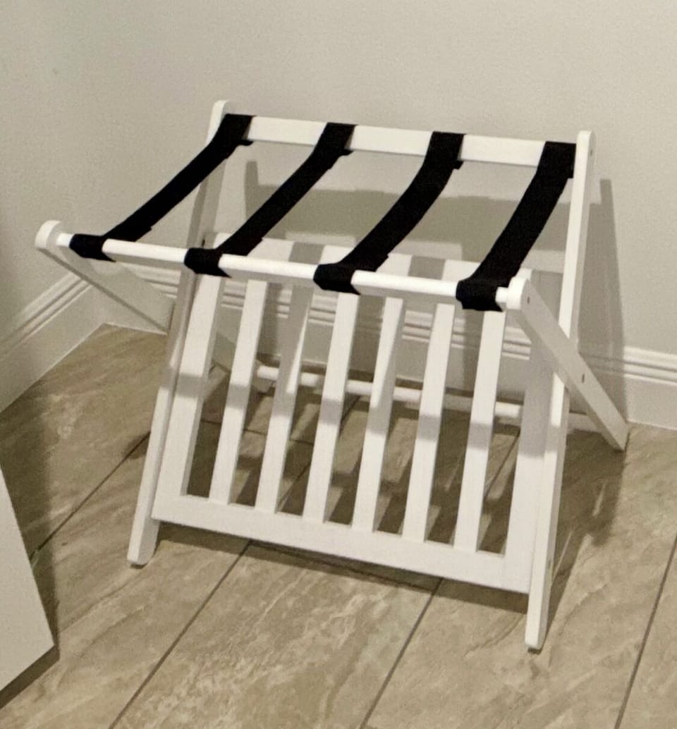 luggage racks in each of the 4 bedrooms for your convenience
