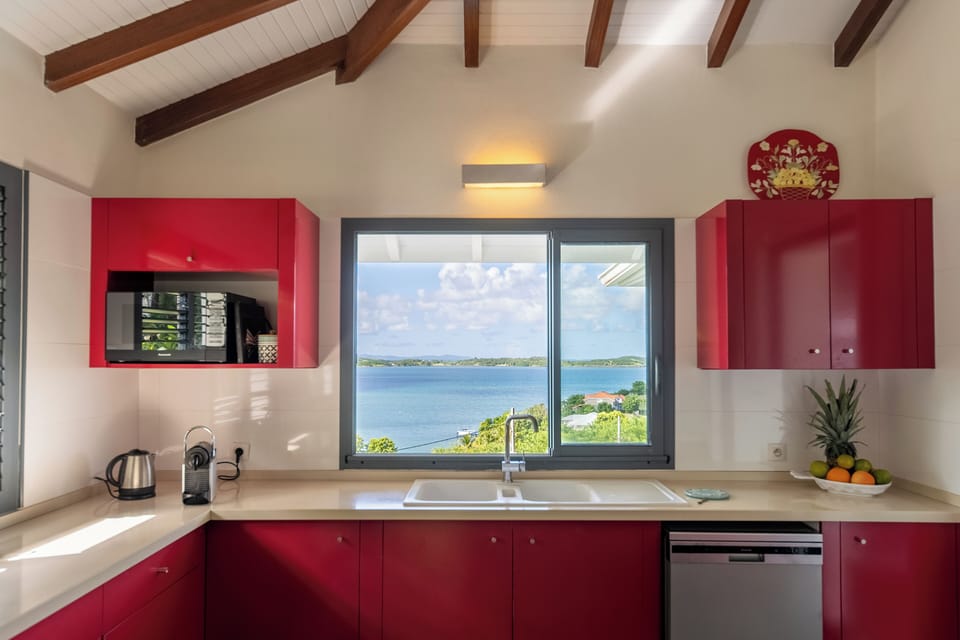 Luxury Villa, 5 Bedrooms, Private Pool, Sea View | Private kitchen | Full-size fridge, microwave, oven, stovetop