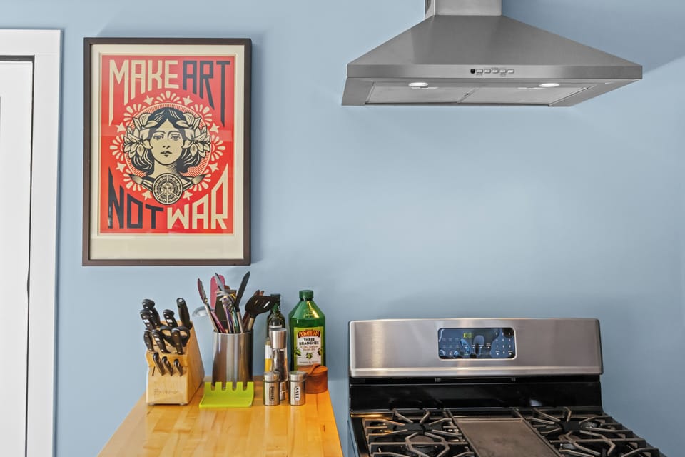 Everything you need to cook except the groceries. Stop at a farmer's market or local grocery for the best options.