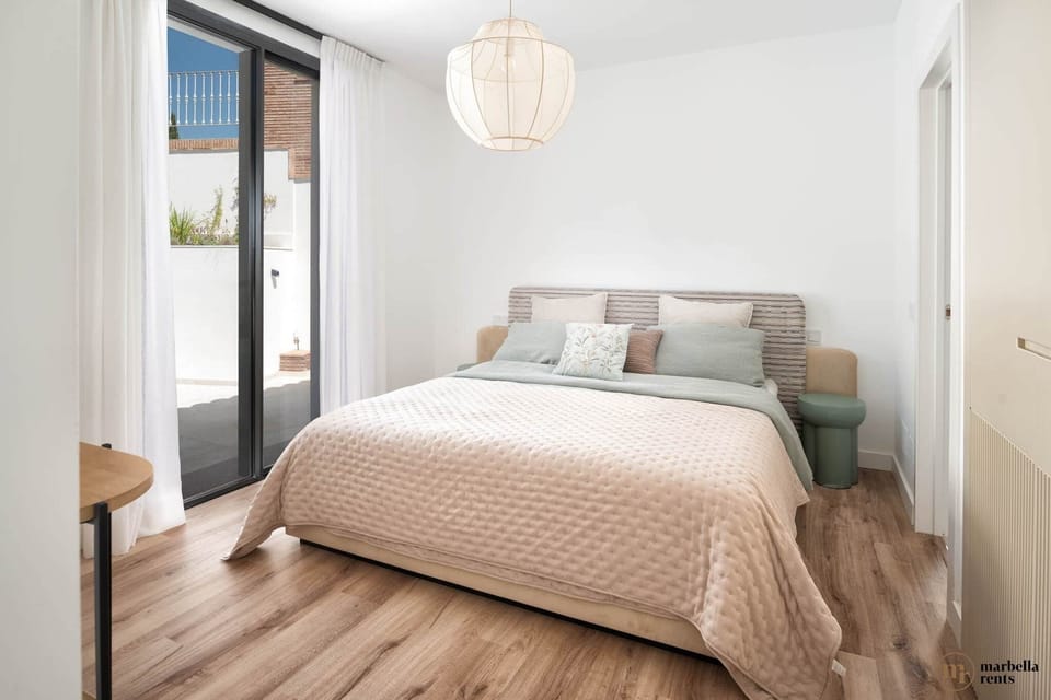 Bedroom with ensuite bathroom.