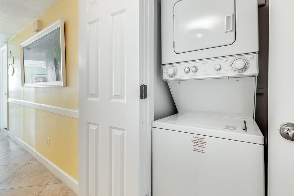 in room washer and dryer