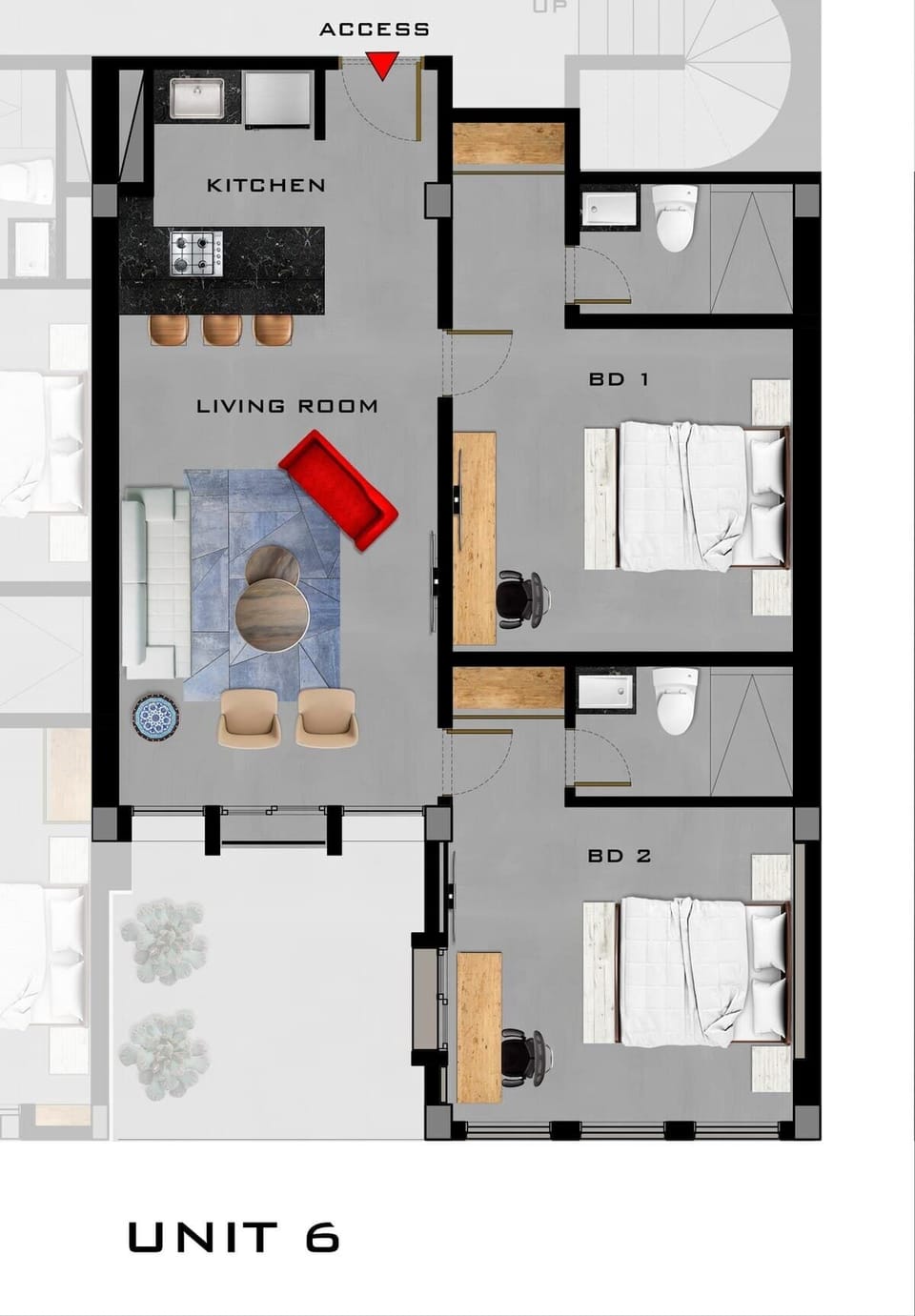 Here’s an approximate layout of the unit.
