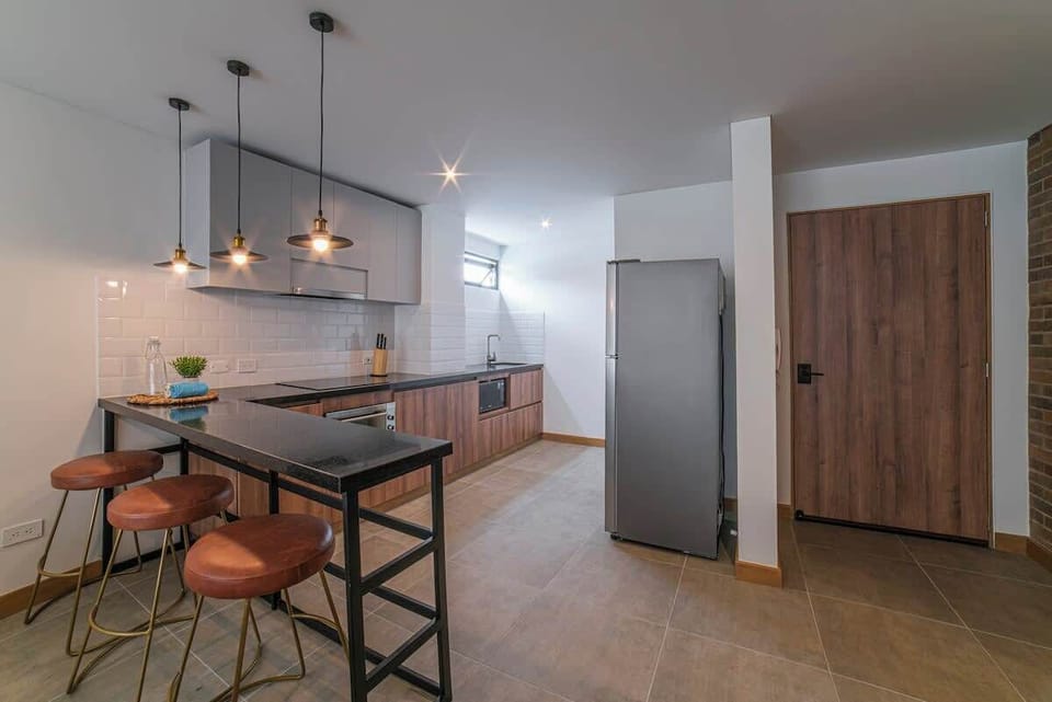 Kitchen and bar