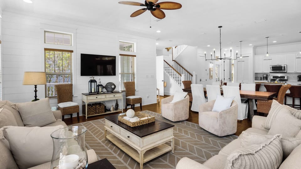 House, Multiple Beds, Patio, Garden View (The Cake Cottage) | Living area | 42-inch flat-screen TV with digital channels