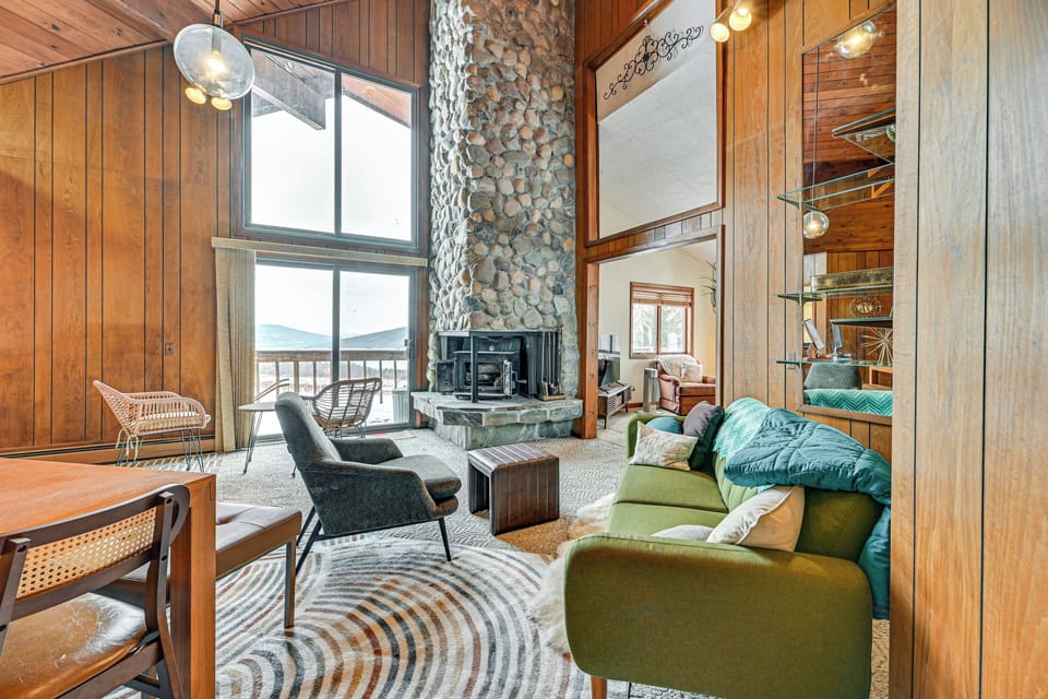 Living Area | Wood-Burning Stove | Dining Table
