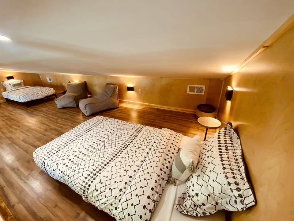 Loft Sleeping Area With Two Twin Beds