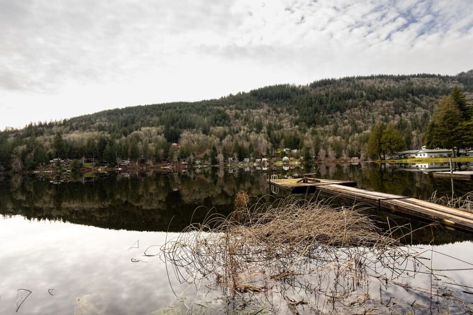 The lake is beautiful. Stocked with fish. Fish or swim right from the dock. A Washington State Fishing Permit is required.
