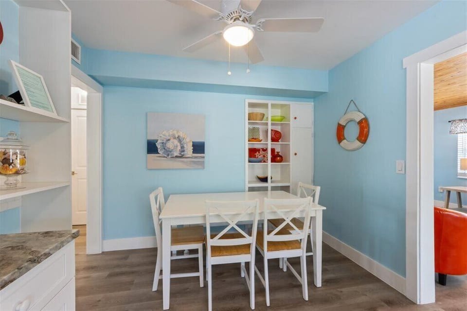 Gather for laughter and local seafood feasts in this dining area.