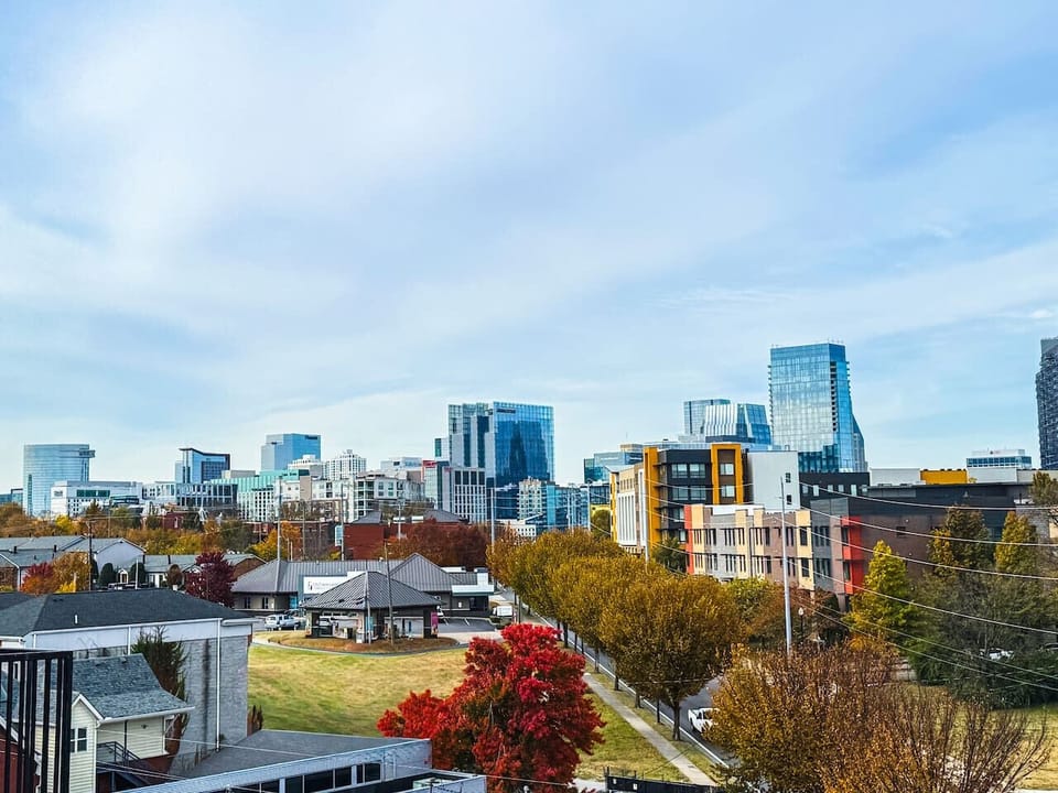 View of Downtown Nashville from the Rooftop, just minutes away.