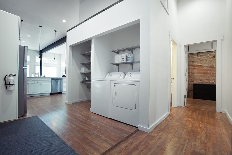 Washer and dryer for you to use (we provide detergent)