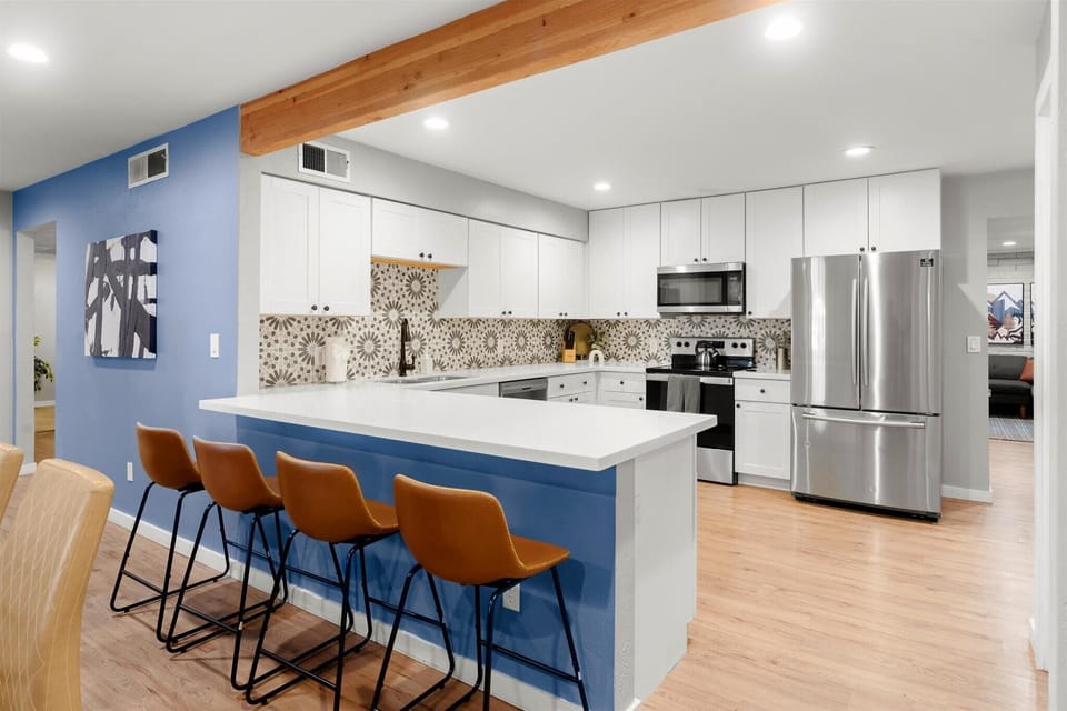 Our fully stocked kitchen