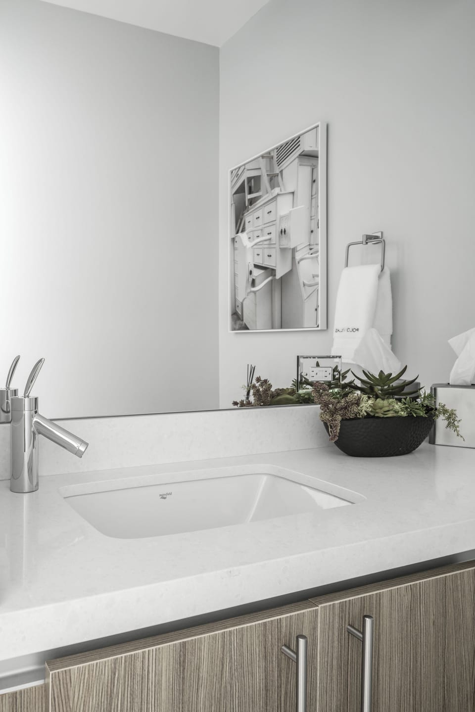 The powder room is located by the front entrance. (Polo Villa 8)