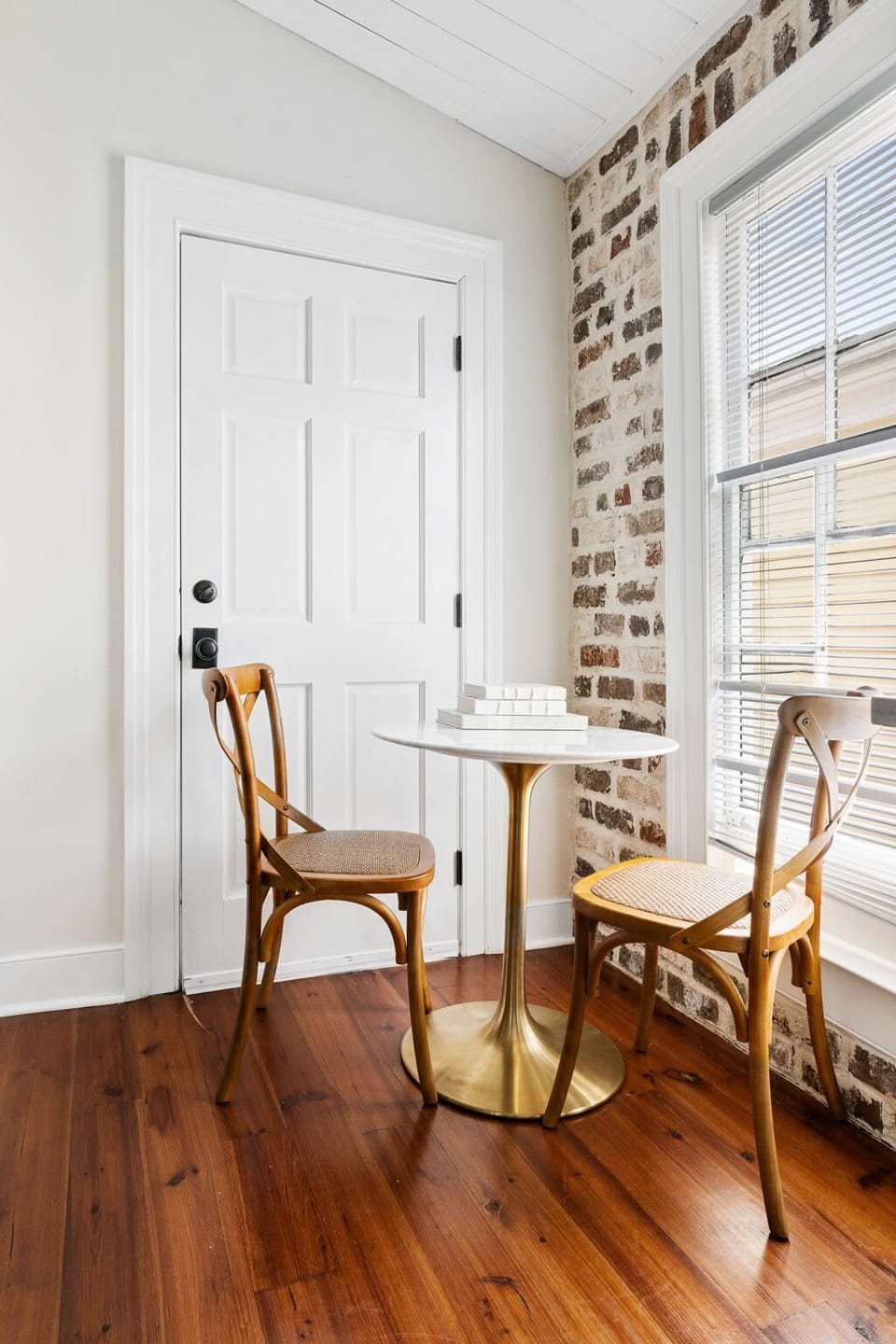 Cozy breakfast nook.