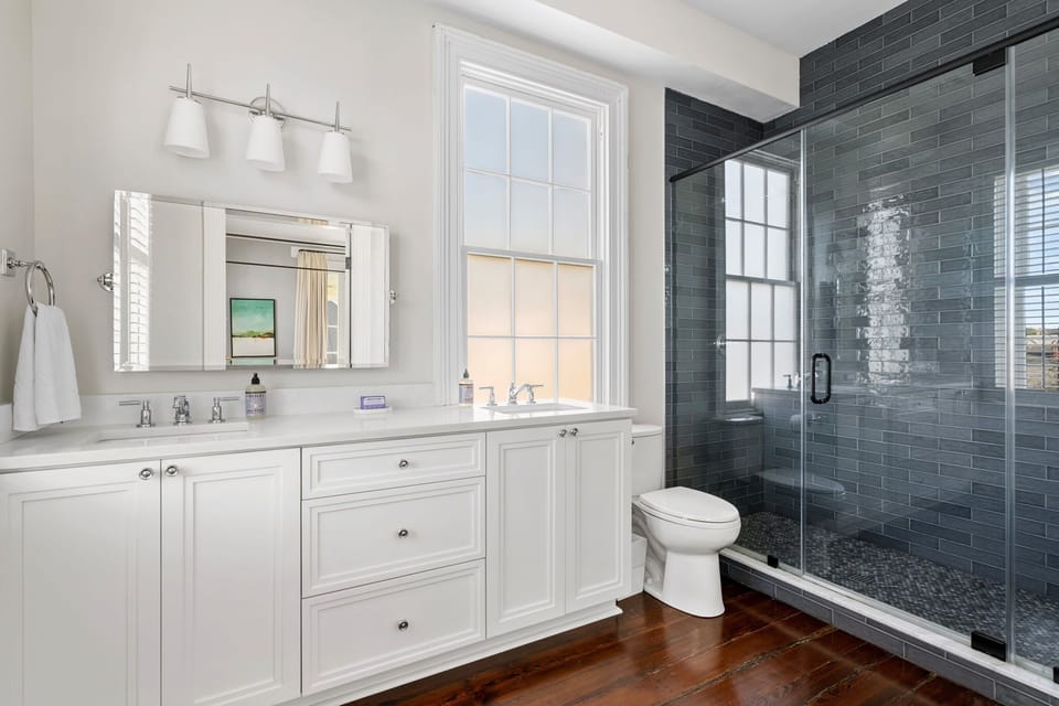 A spa-inspired bathroom.