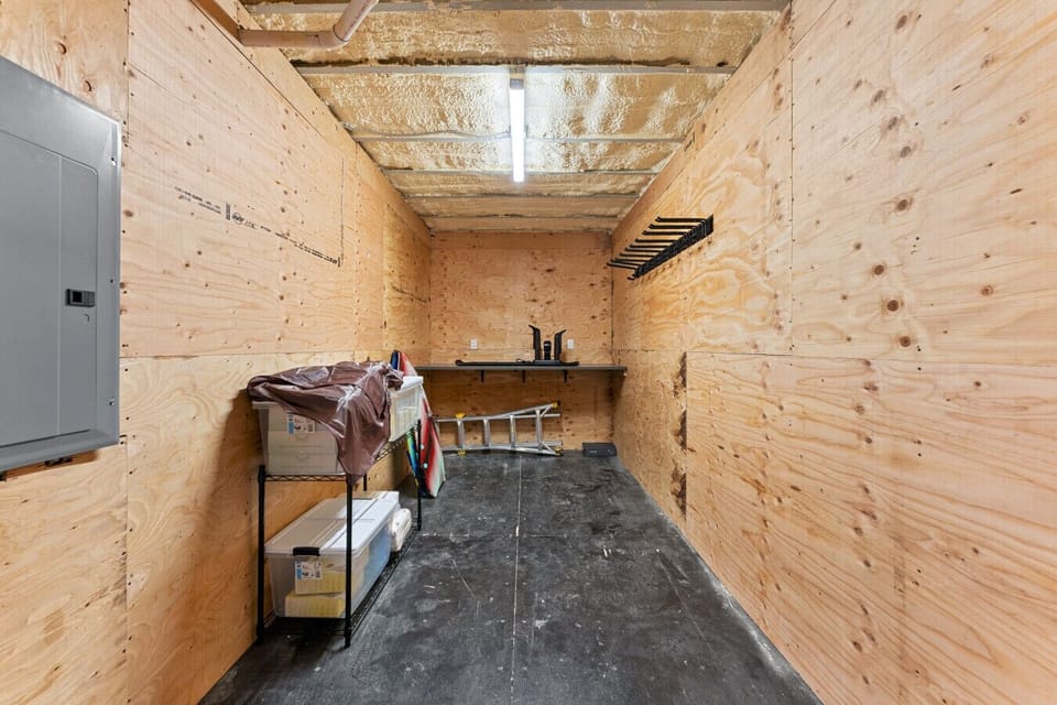 Utility & gear storage room