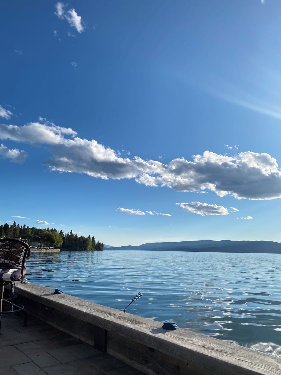 View from the dock right out front