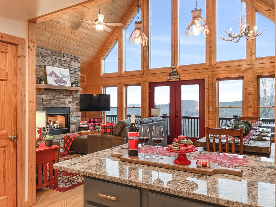Open kitchen and great-room layout keeps everyone connected while cooking, dining and relaxing together.