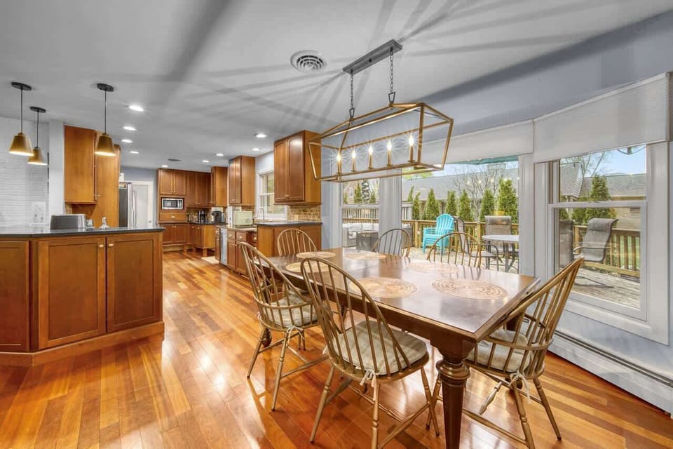 Dining area and kitchen